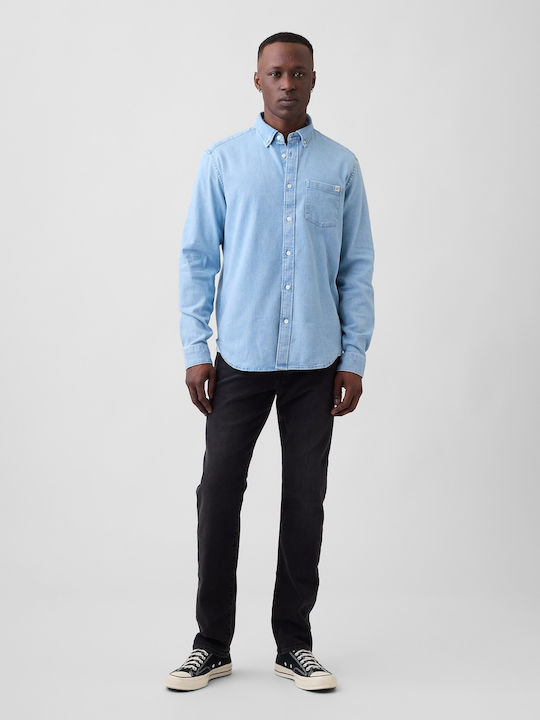 Μακρυμάνικo Τζιν Πουκάμισο Medium Wash