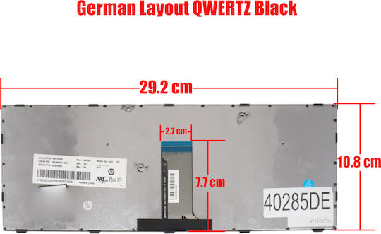 German Laptop Keyboard For Laptop Lenovo Ideapad B40-70 80f3 B40-80 80f6 Z40-70 80e6 Z40-75 80dw G40 G40-30 80fy 80g9 B40-30 80f1 25215203 25214536 Sg-63630-2da De Black Code 40285de