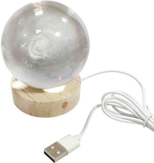Dekorative Tischlampe LED Kristallkugel 3x3cm