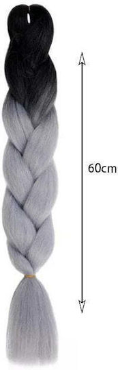Yuan Yao Haarverlängerung in Schwarz Farbe BY37 60cm