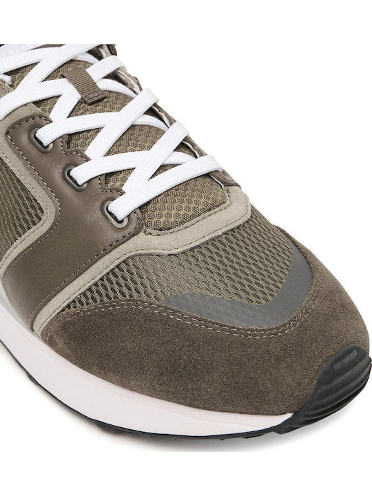 89 Pp Herrenschuhe Sneakers Erdbraun Grau