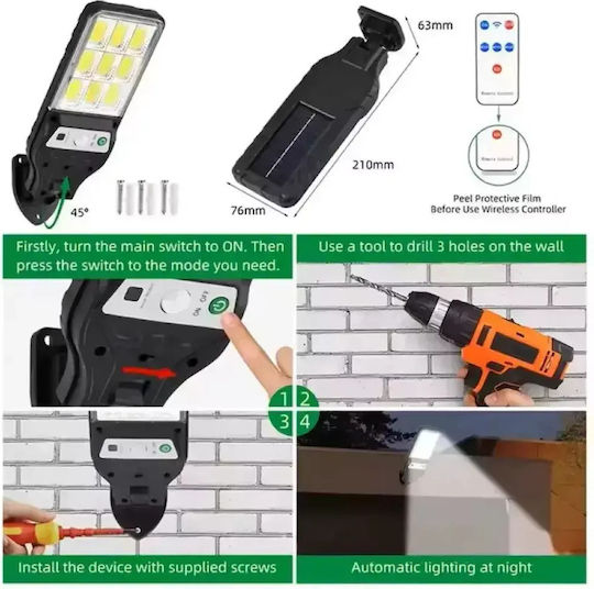 Led Solar Lights Motion Sensor 108 Cob Led Bright Solar 6 Pieces Tc-572