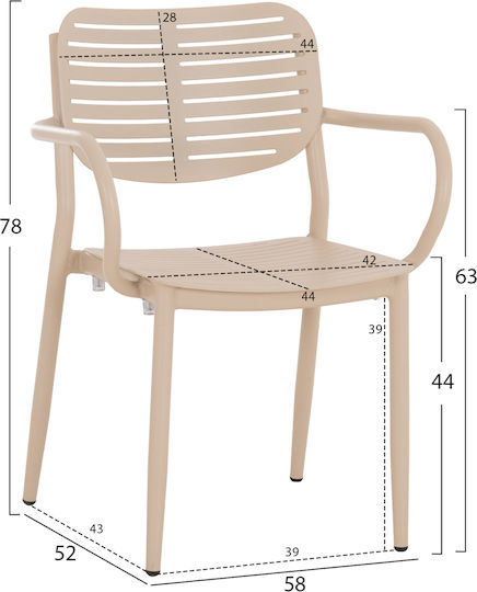 Hilliard Outdoor Dining Set 7 Pieces Champagne