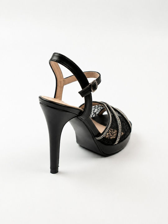Sandals with Strass Black