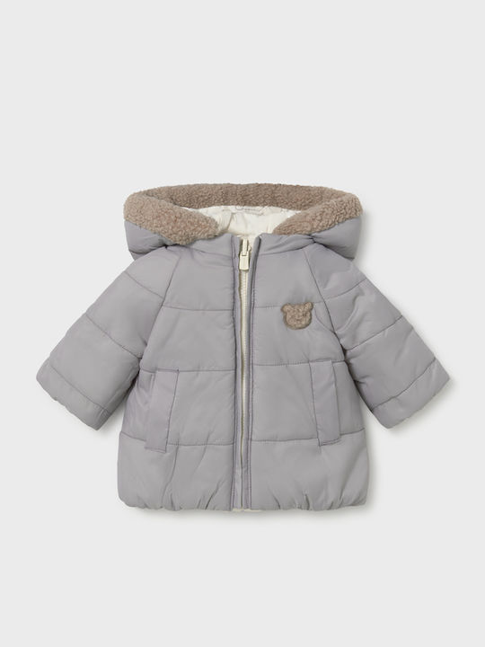Kids Casual Short Hooded Jacket Light Blue