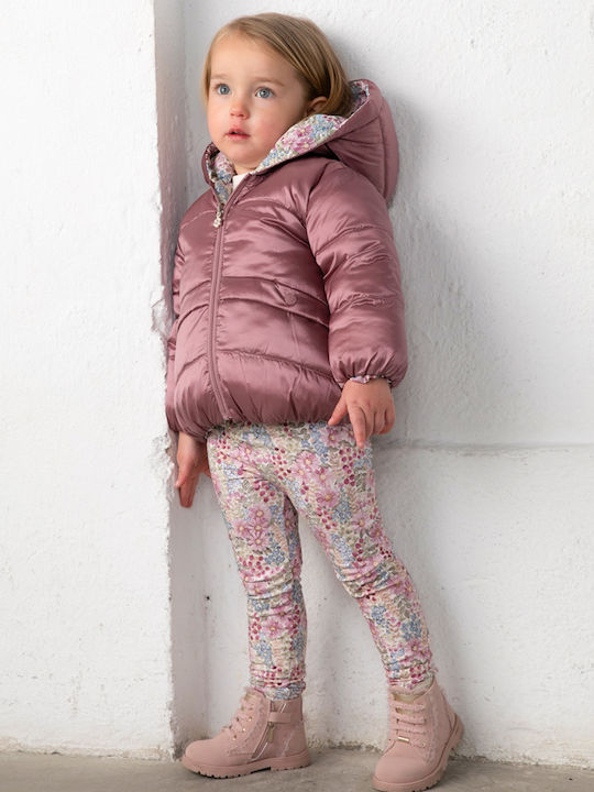 Kinderjacken & Winterjacken Lässig Kurze Beidseitig mit Kapuze Lila
