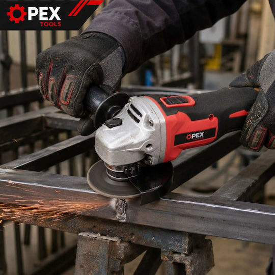 Erem OPX28010 125mm Battery Brushless Angle Grinder with Speed Adjustment 2x3Ah