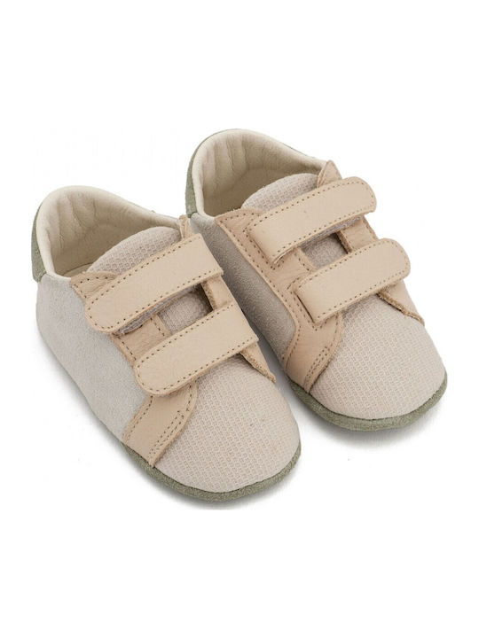 Babywalker Pantofi De Botez Din Piele Adidași Albi Mineral