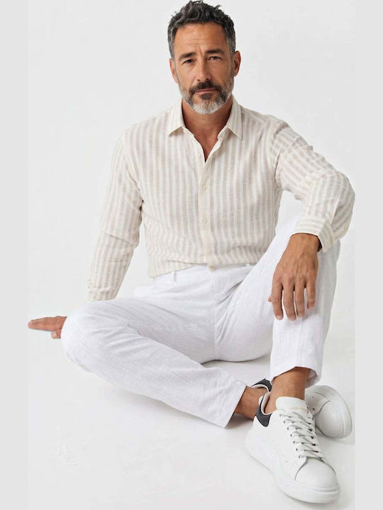 Ben Tailor Trouser in Relaxed Fit White Ben Tailor Trouser in Relaxed Fit White
