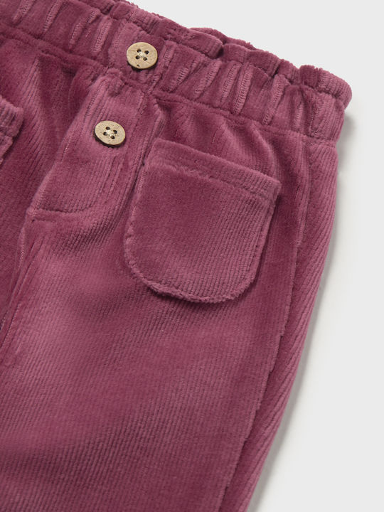 Kinderhose aus Samt in Rosa von