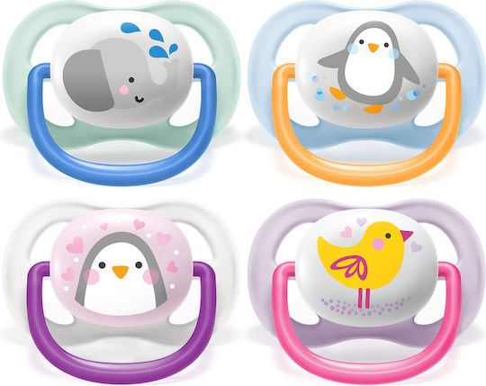 Philips Ultra Air Orthodontic Pacifiers Silicone with Case I Love Mama - Blue for 0-6 months 2pcs