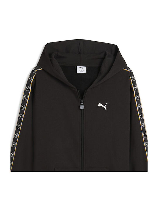 PUMA Tape Ζακέτα Μαύρη με Κουκούλα