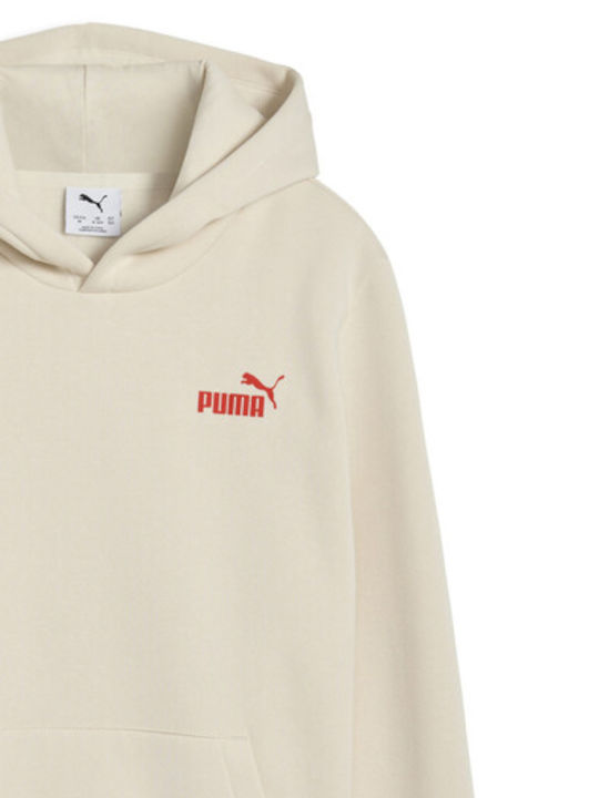 PUMA Hanorac pentru copii cu glugă Bej Ess Lab