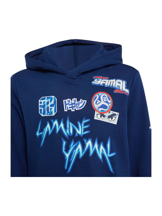Kinder-Sweatshirt mit Kapuze und Taschen Blau Graphic
