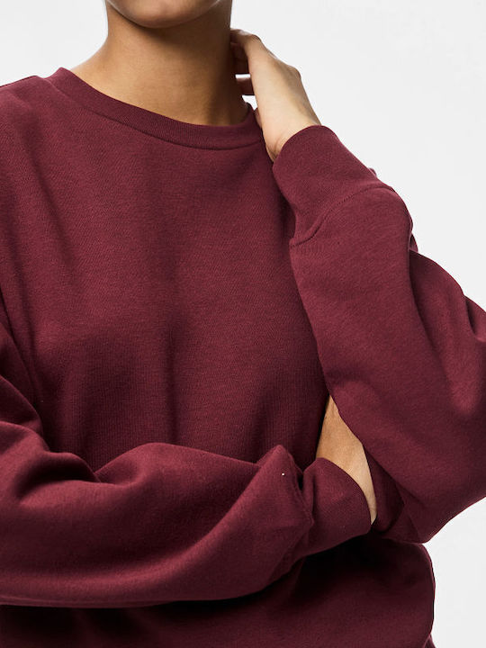 Damen Sweatshirt Burgundisch