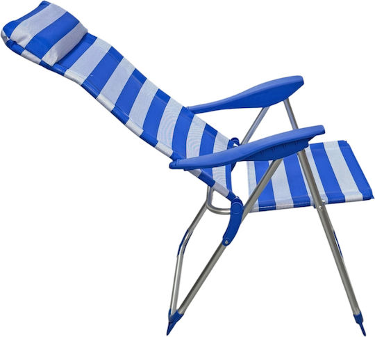 Mega Bazaar Mega Bazaar Strandstühle Aluminium Weiß 57.5x61x112cm