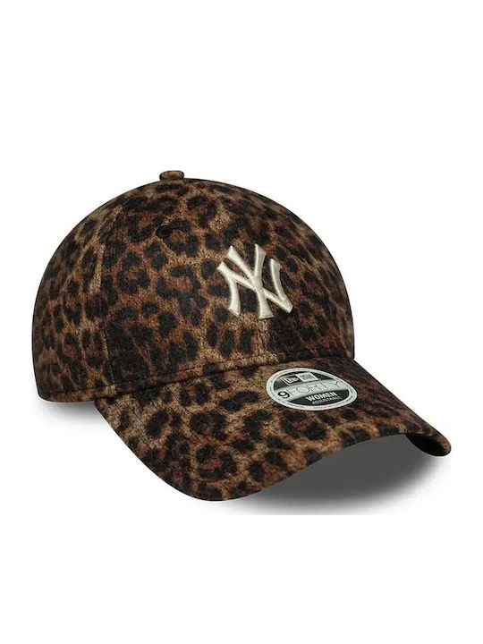 New Era New York Yankees Women's Mlb Cosy Leopard 9Forty Adjustable Cap Women's Cap Polyester Brown 60915734