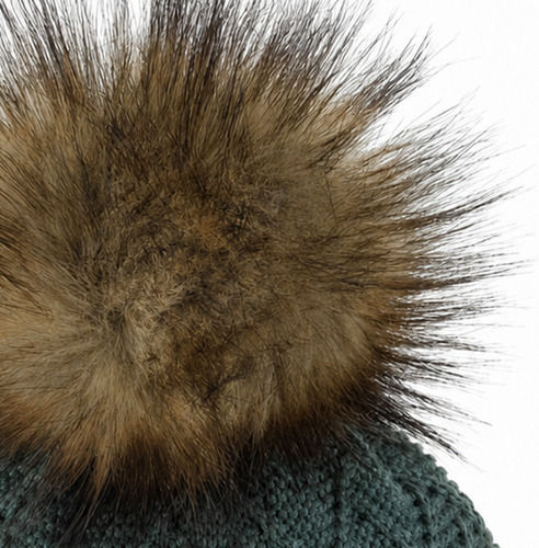 Lux Pom Pom Beanie Căciulă Tricotată Pentru Femei Verde