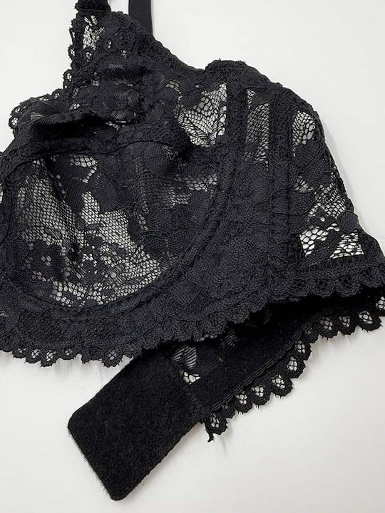Black Bra Without Padding With Underwire