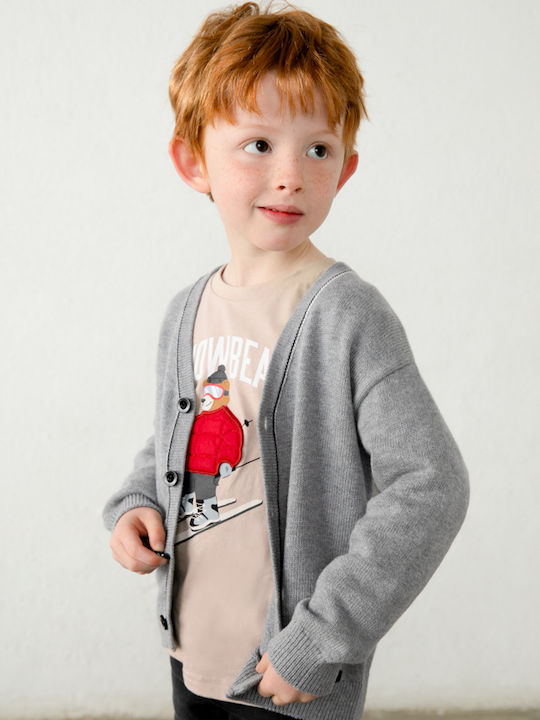 Cardigan pentru copii din bumbac gri