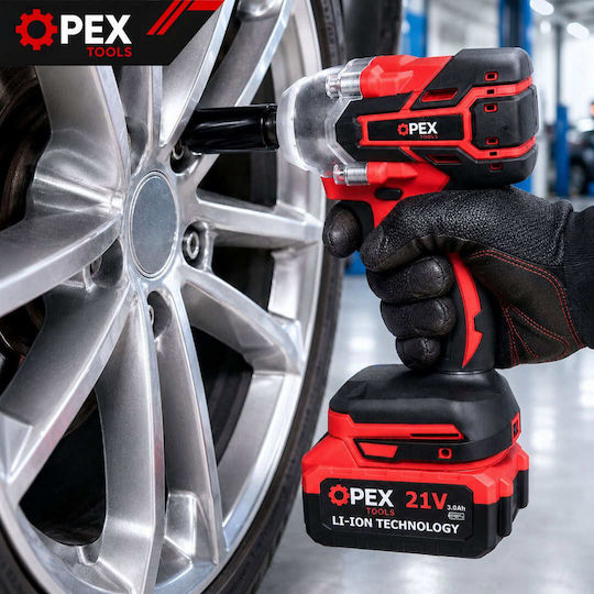 Erem OPX28007 Angle Grinder, Drill Driver, Impact Driver & Hammer Brushless 21V with 2 Batteries 3Ah and Case