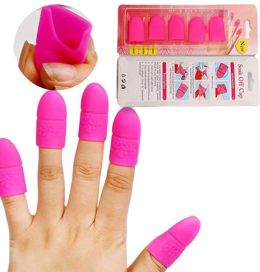 Silicone Clips for Semi Permanent Removal 5pcs Soak Off Nail Cap