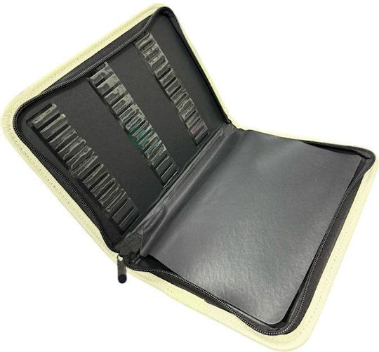 72 Slot Case Folder for Milling Cutters Yellow White Purple Green Pink
