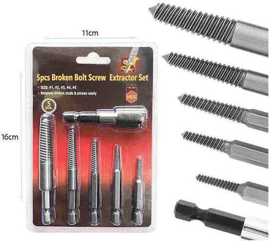 Set Puller Tools for Screws 5 Pieces