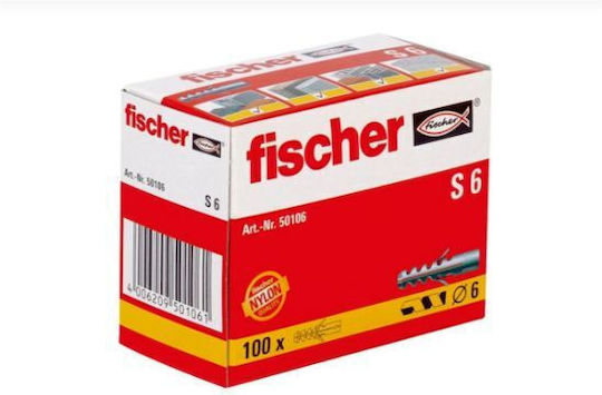 fischer Nylon Plug S 6x30 100pcs – 50106