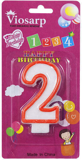 Lumanare De Ziua De Naștere 2 – Lumanare Număr Happy Birthday
