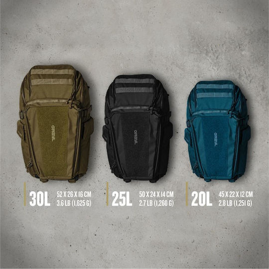 Grayl Rucsac militar de spate din poliester negru 30lt