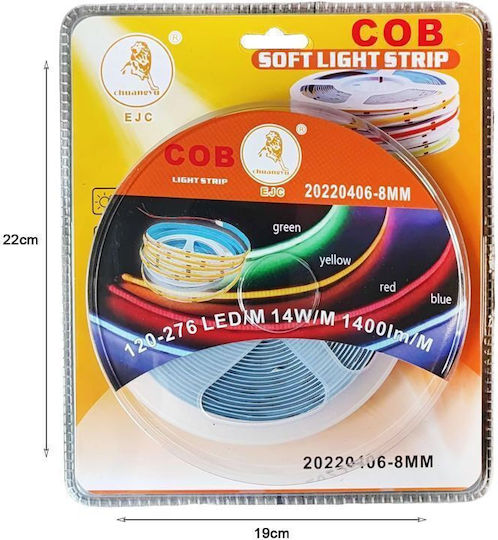EJC LED Strip Red Light 5m COB Type