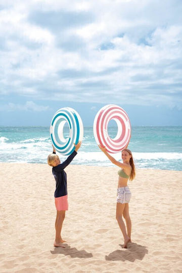 Inflatable Swirly Whirly Swim Ring with Light Blue Handles