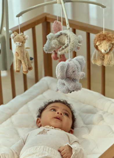 Little Dutch Cot Mobile with Music Safari Friends for Newborns