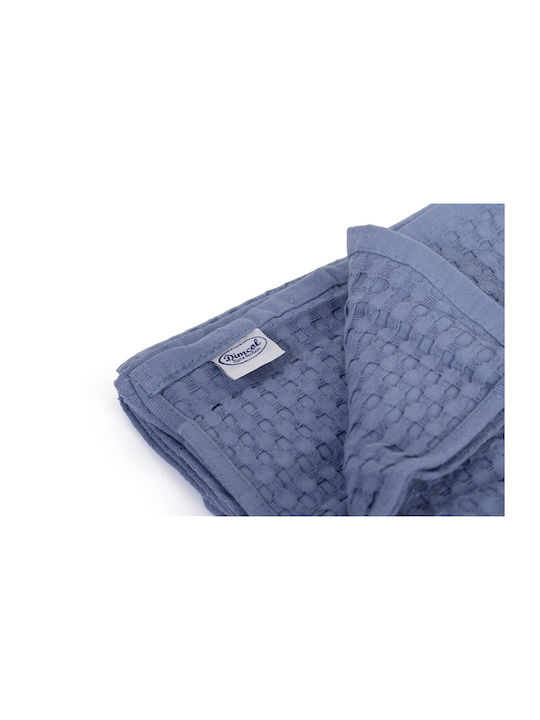 Dimcol Nursery Swaddling Waffle Blue Blanket 85x110cm
