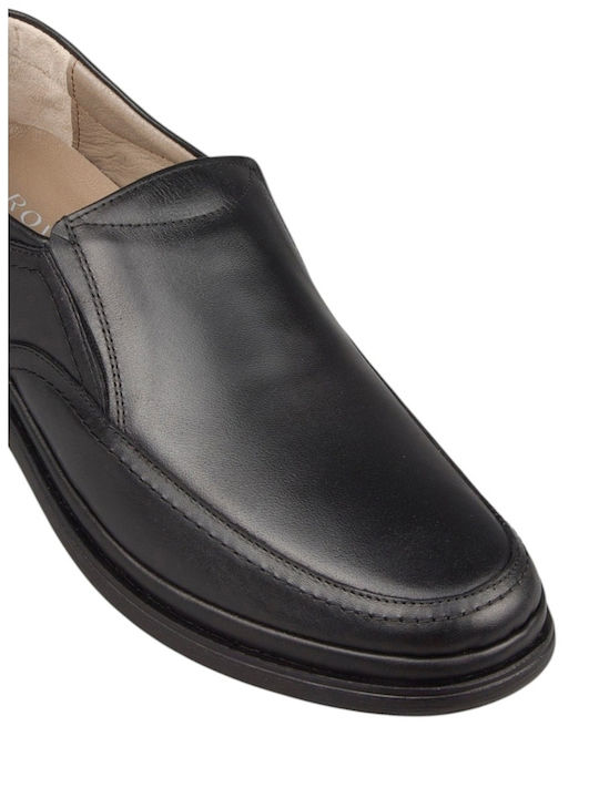 Leder Herren Mokassins in Schwarz Farbe