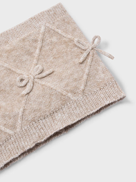 Kinder Beanies Set mit Braun gestricktem Schal