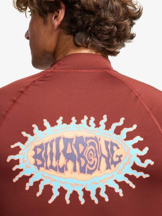 Billabong UPF 50 Men's Long Sleeve Sun Protection Shirt Red