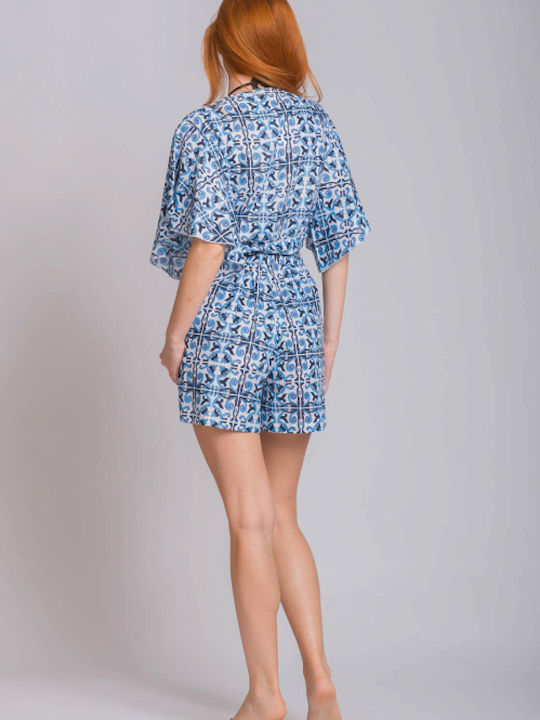 Rima Beachwear Καφτάνι Παραλίας Μπλε Rima Beachwear Καφτάνι Παραλίας Μπλε