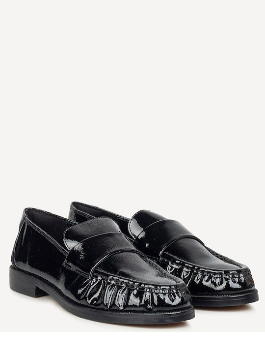 Clarks Λουστρίνι Γυναικεία Loafers σε Μαύρο Χρώμα
