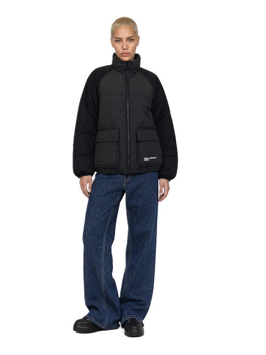 Women's Puffer Jacket for Winter Black
