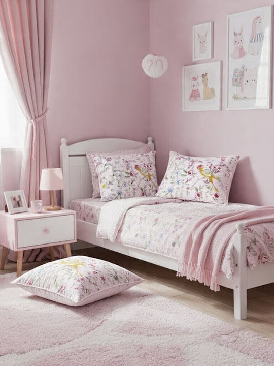 Oxygen Kids Decorative Pillow Case Birds Pink 45x45cm