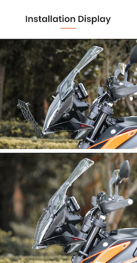 Loboo Motorcycle Headlight Protector Keeway Easy KTM 1290 Super Adventure Grey