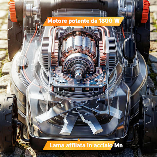 Outsunny Μηχανή Γκαζόν Ηλεκτρική 1800W