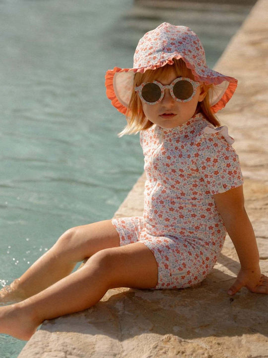 Little Dutch Flowers Kids One-Piece Swimwear with Shade Multicolour