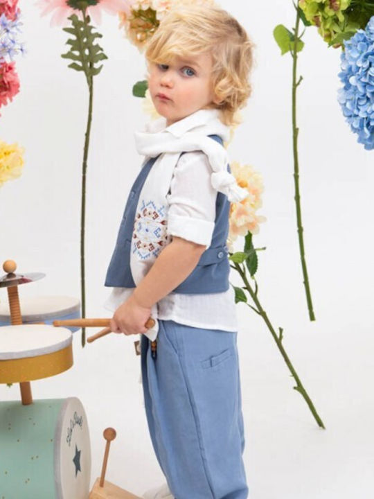 Bambolino Baptism Suit with Vest for Boy Multicolour