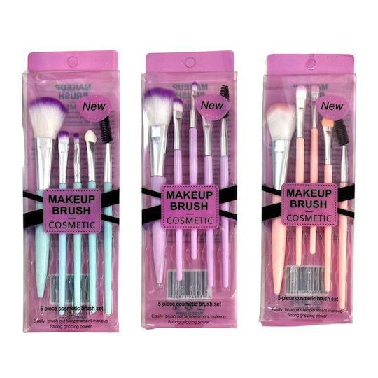 Professional Set with Make Up Brushes from Synthetic Bristle Make-up 5 Pieces