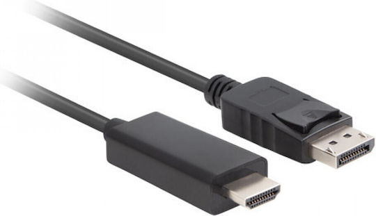 Lanberg Кабел DisplayPort мъжки - HDMI мъжки 1.8м Черен (CA-DPHD-11CC-0018-BK)