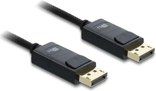 DeLock Cable DisplayPort male - DisplayPort male 2m Μαύρο (81672)