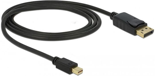 DeLock Кабел DisplayPort мъжки - mini DisplayPort мъжки 1м Черен (82698)